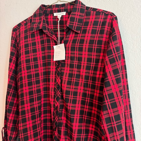 NEW beachlunchlounge button down flannel top - Picture 2 of 5